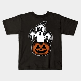 Vintage ghost cartoon Kids T-Shirt